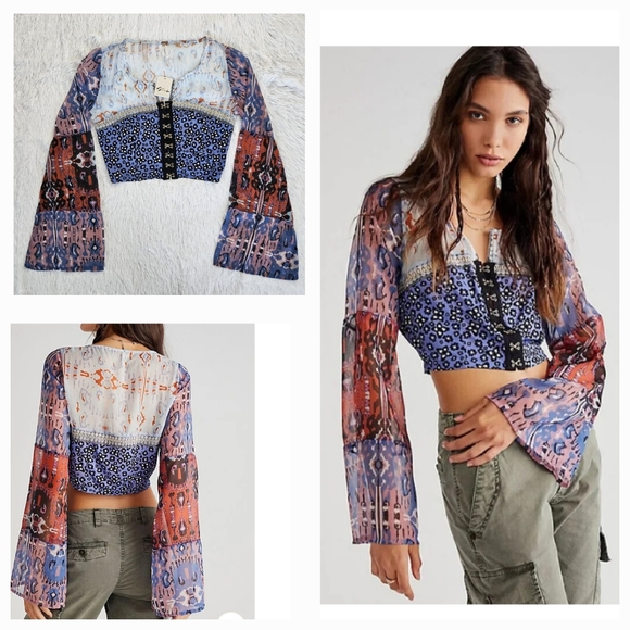 Free People Tops - Free People Walk That Way Printed Top